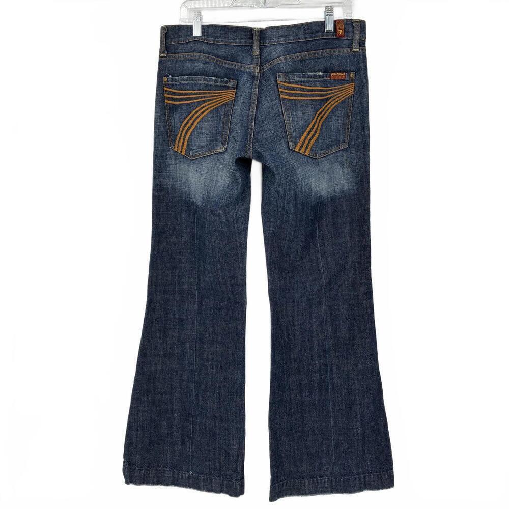 7 For All Mankind Women's Vintage Dojo Flare Jeans Sz 31